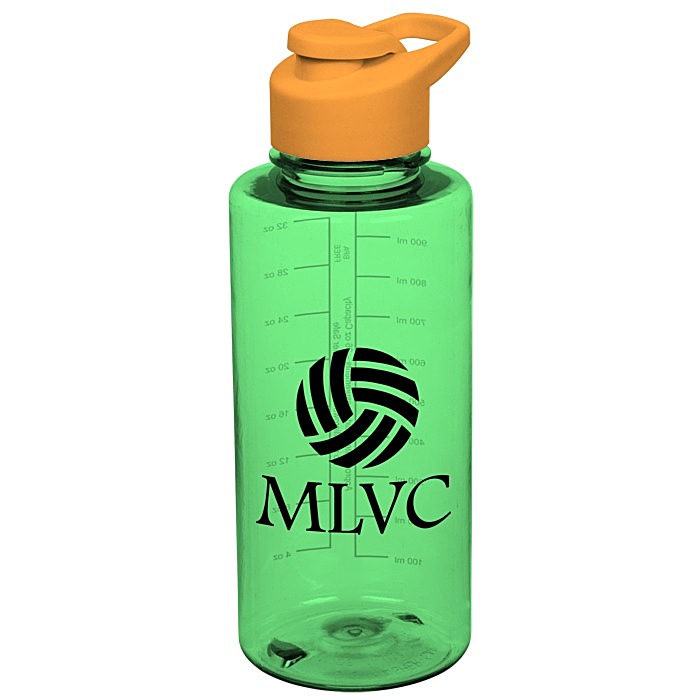 Custom Mountain Bottle with Flip Carry Lid - 36 oz