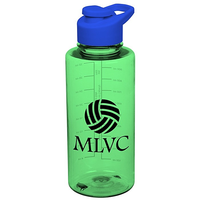 Custom Mountain Bottle with Flip Carry Lid - 36 oz