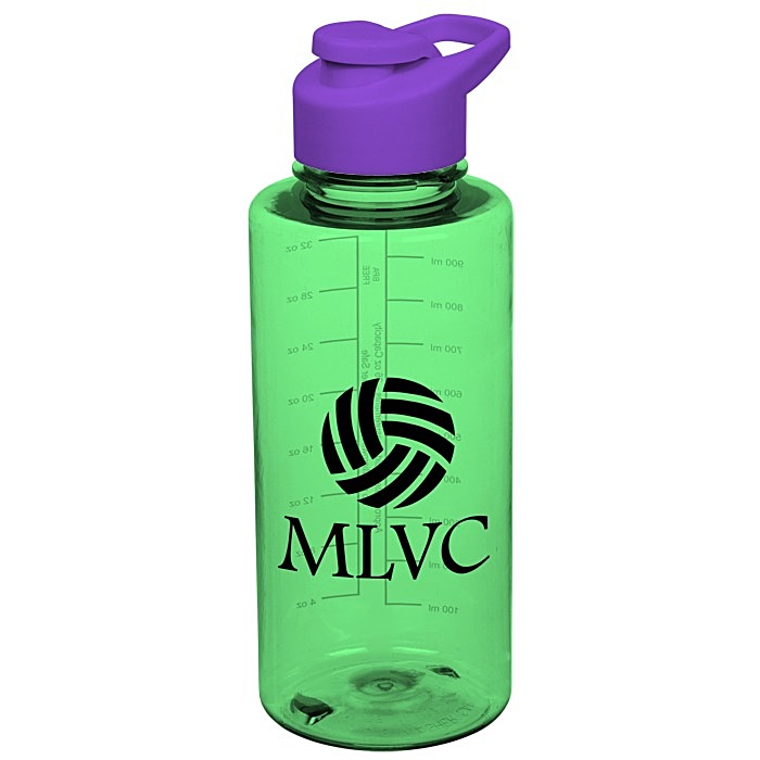 Custom Mountain Bottle with Flip Carry Lid - 36 oz