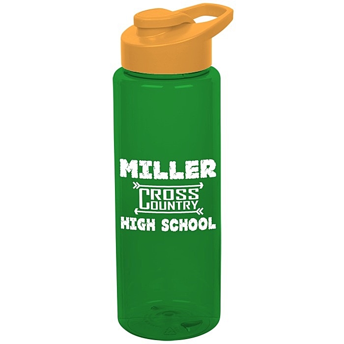 Custom Guzzler Sport Bottle with Flip Carry Lid - 32 oz