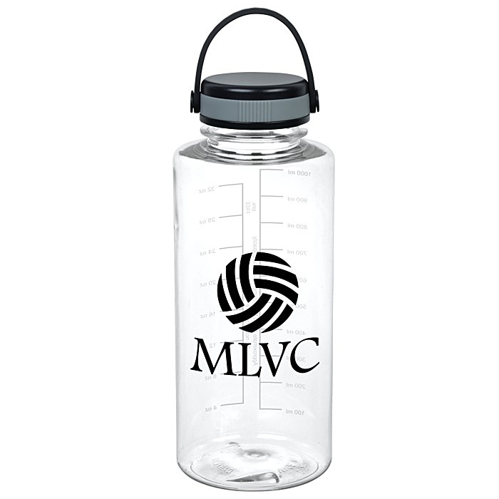 Custom Mountain Bottle with Loop Carry Lid - 36 oz