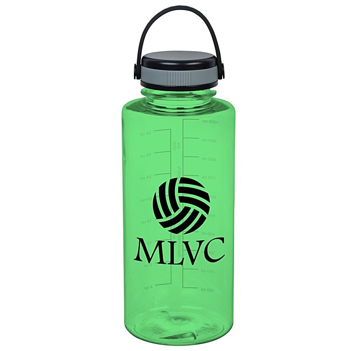 Custom Mountain Bottle with Loop Carry Lid - 36 oz
