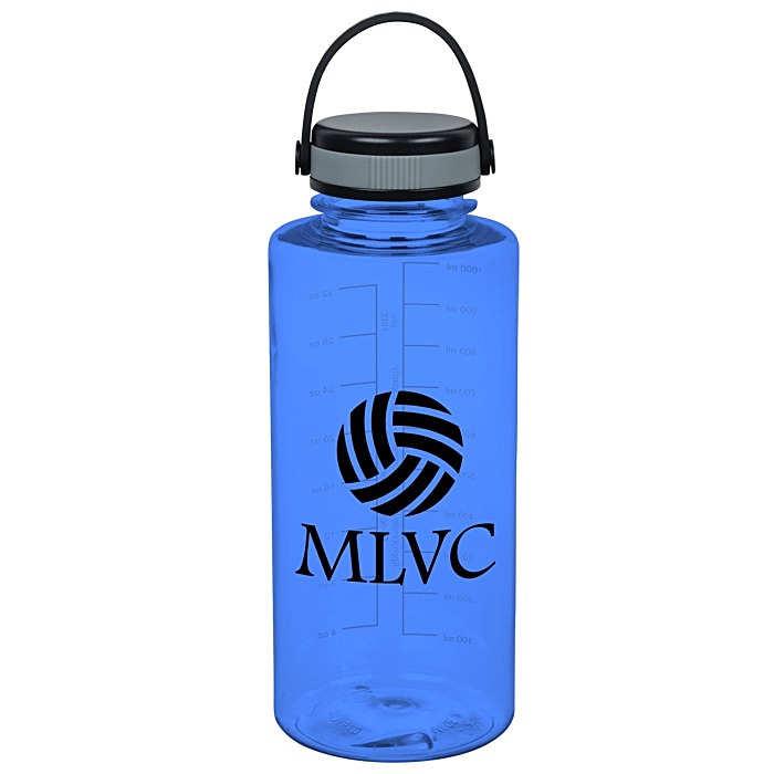Custom Mountain Bottle with Loop Carry Lid - 36 oz