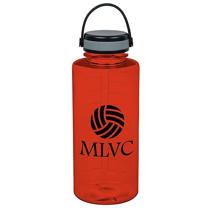 Custom Mountain Bottle with Loop Carry Lid - 36 oz