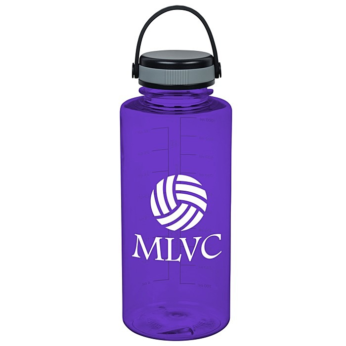Custom Mountain Bottle with Loop Carry Lid - 36 oz