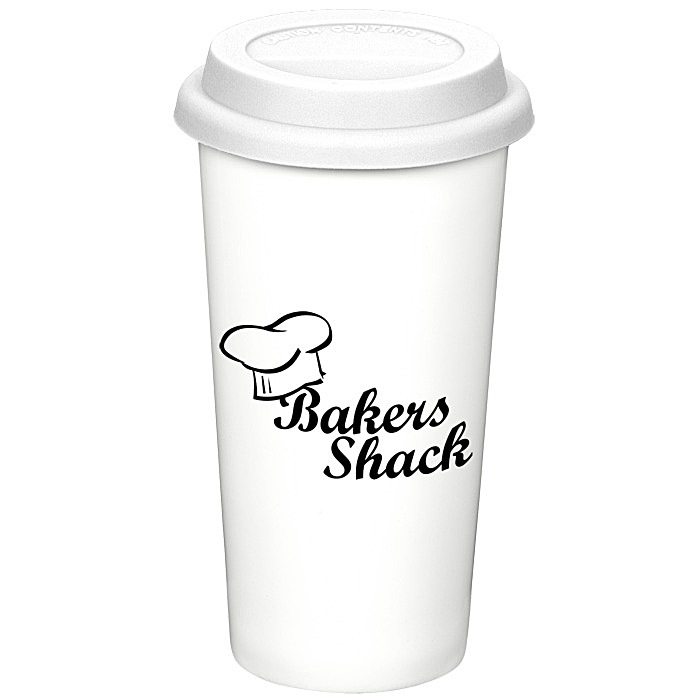 Custom Grand Ceramic Mug - White - 16 oz. - 24 hr