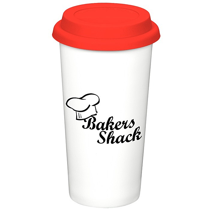 Custom Grand Ceramic Mug - White - 16 oz. - 24 hr