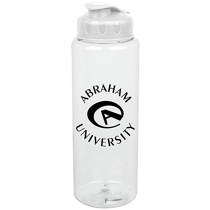 Custom Clear Impact Guzzler Sport Bottle with Flip Lid - 32 oz