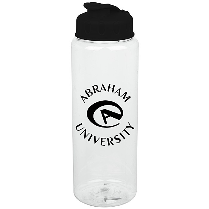 Custom Clear Impact Guzzler Sport Bottle with Flip Lid - 32 oz