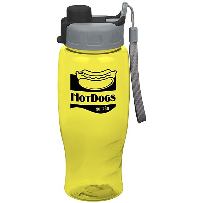 Custom Comfort Grip Bottle with Quick Snap Lid - 27 oz