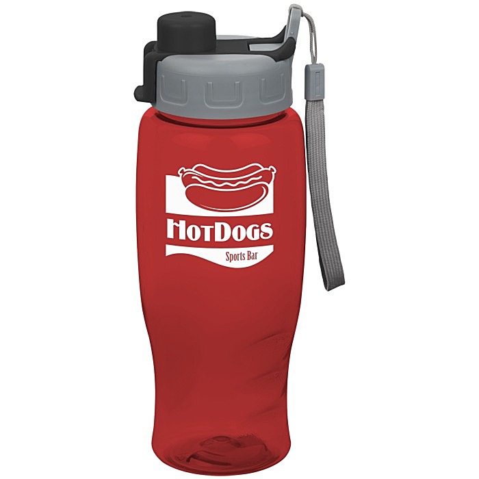 Custom Comfort Grip Bottle with Quick Snap Lid - 27 oz