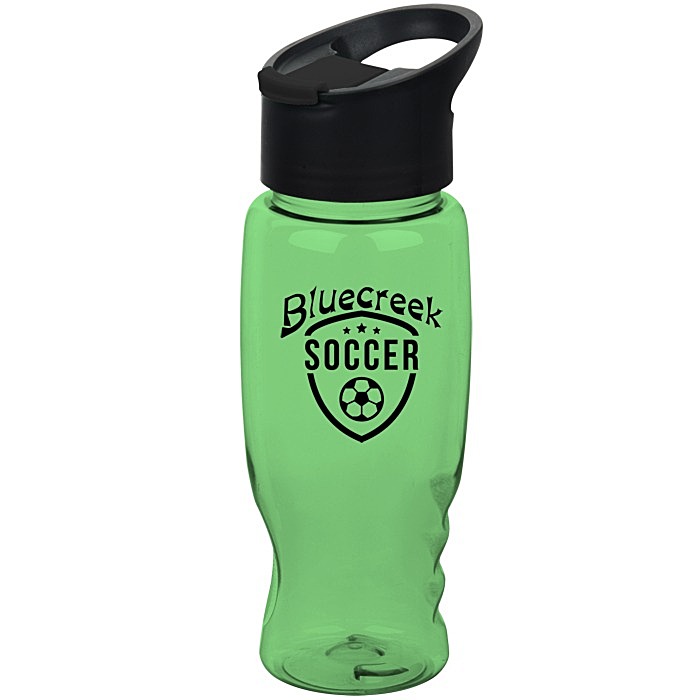 Custom Comfort Grip Bottle with Pop Sip Lid - 27 oz