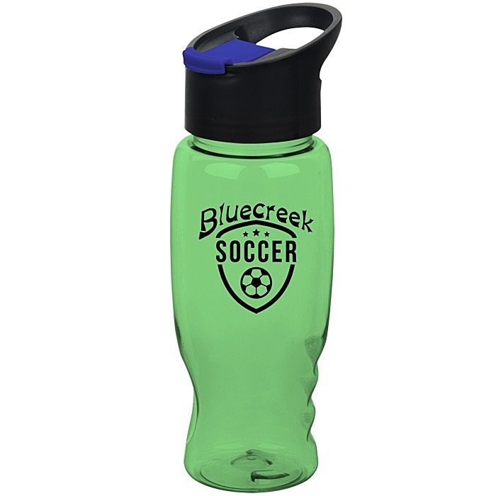 Custom Comfort Grip Bottle with Pop Sip Lid - 27 oz