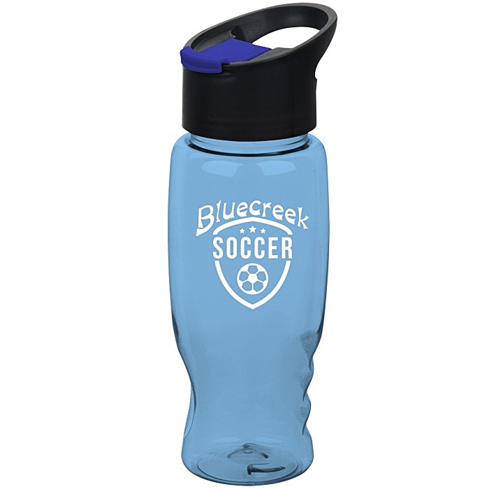 Custom Comfort Grip Bottle with Pop Sip Lid - 27 oz