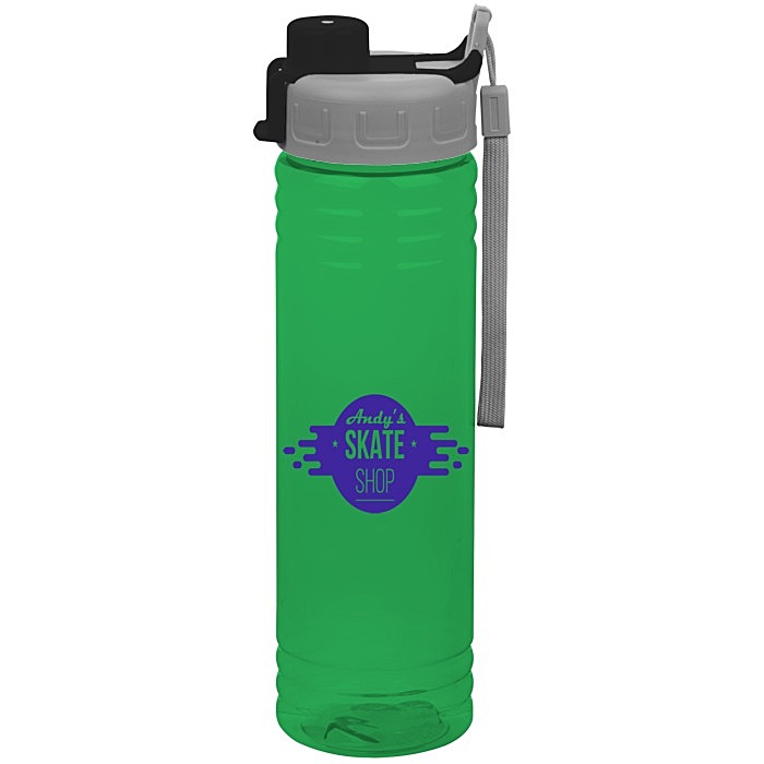 Custom Halcyon Water Bottle with Quick Snap Lid - 24 oz