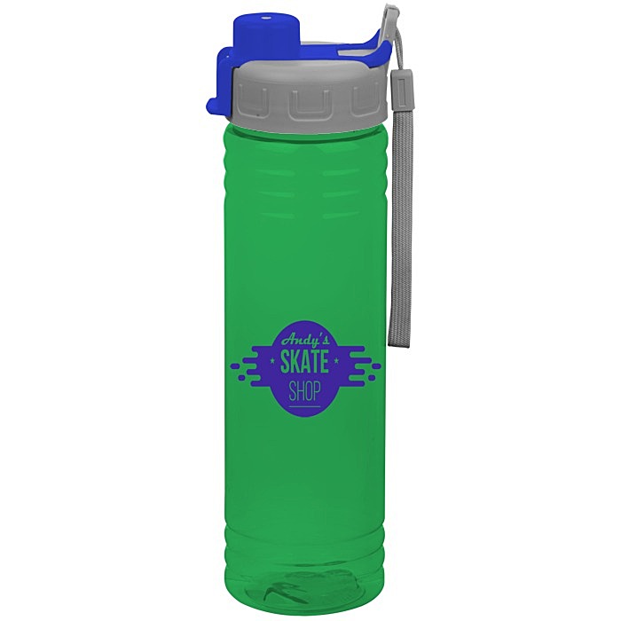 Custom Halcyon Water Bottle with Quick Snap Lid - 24 oz