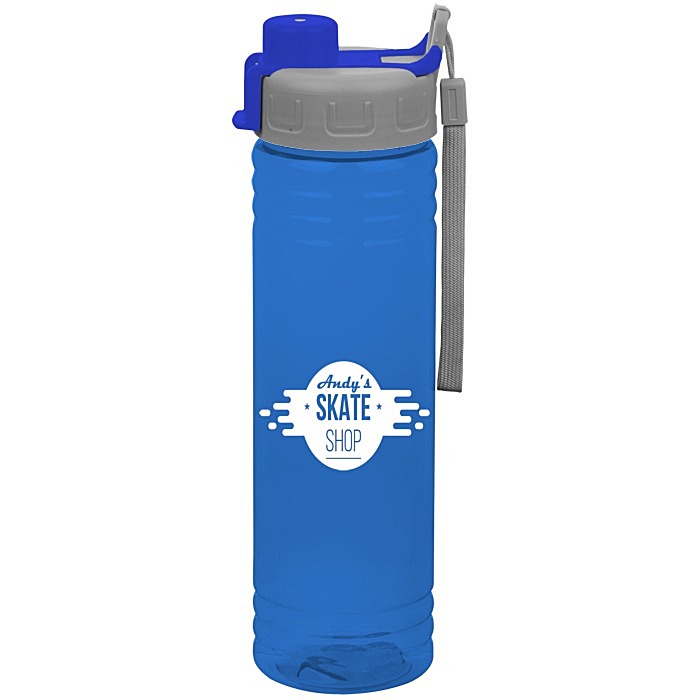 Custom Halcyon Water Bottle with Quick Snap Lid - 24 oz