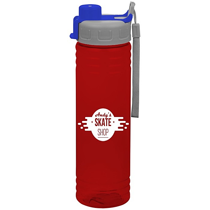 Custom Halcyon Water Bottle with Quick Snap Lid - 24 oz