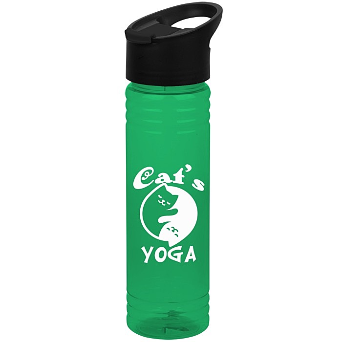 Custom Halcyon Water Bottle with Pop Sip Lid - 24 oz