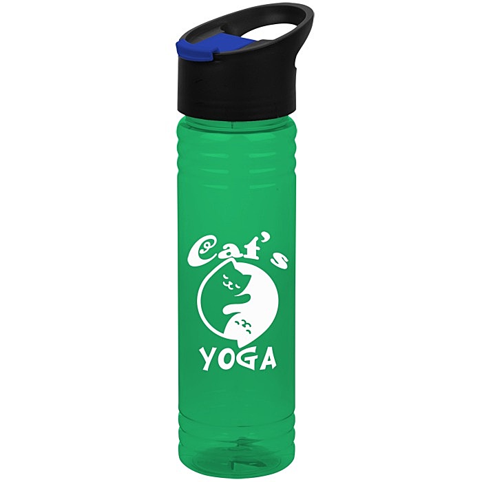 Custom Halcyon Water Bottle with Pop Sip Lid - 24 oz