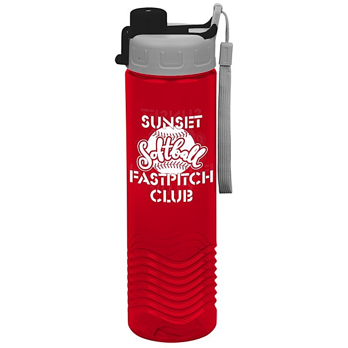 Custom Twist Water Bottle with Quick Snap Lid - 24 oz