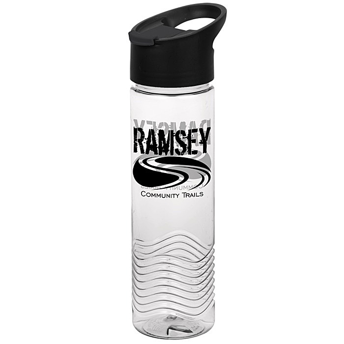 Custom Twist Water Bottle with Pop Sip Lid - 24 oz