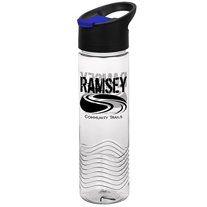 Custom Twist Water Bottle with Pop Sip Lid - 24 oz