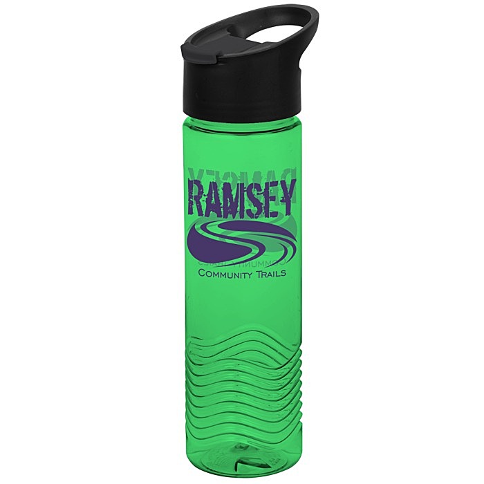 Custom Twist Water Bottle with Pop Sip Lid - 24 oz