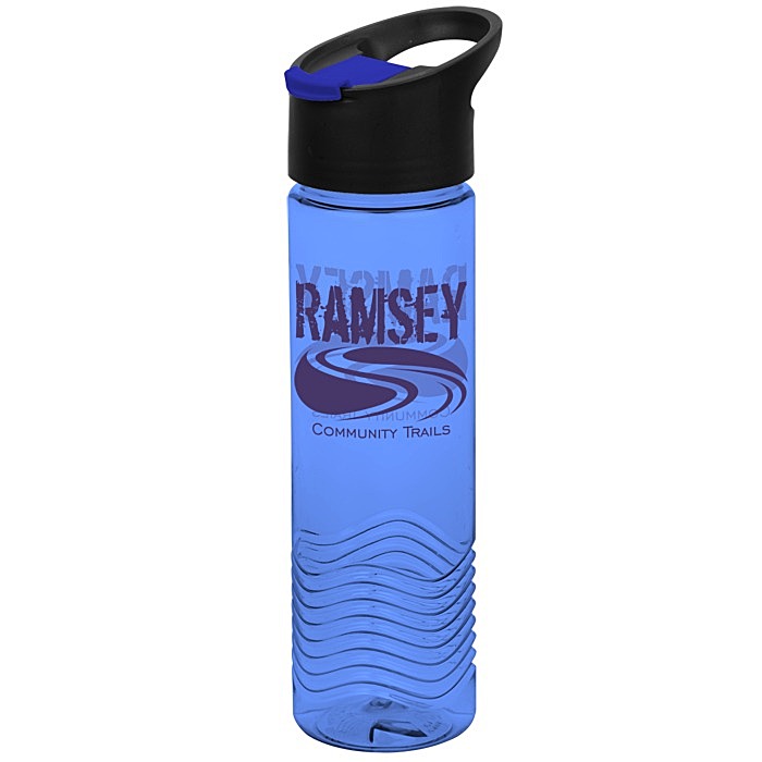Custom Twist Water Bottle with Pop Sip Lid - 24 oz