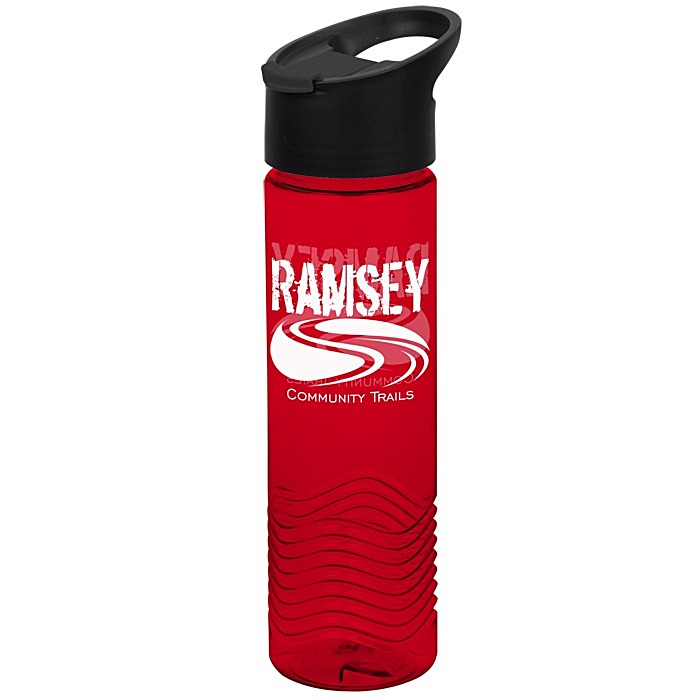 Custom Twist Water Bottle with Pop Sip Lid - 24 oz