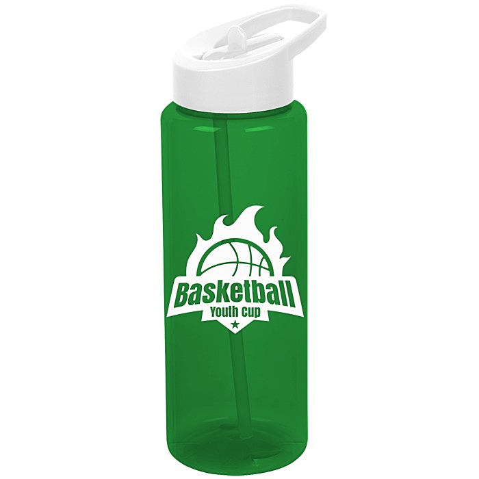 Custom Guzzler Sport Bottle with Flip Straw Lid - 32 oz