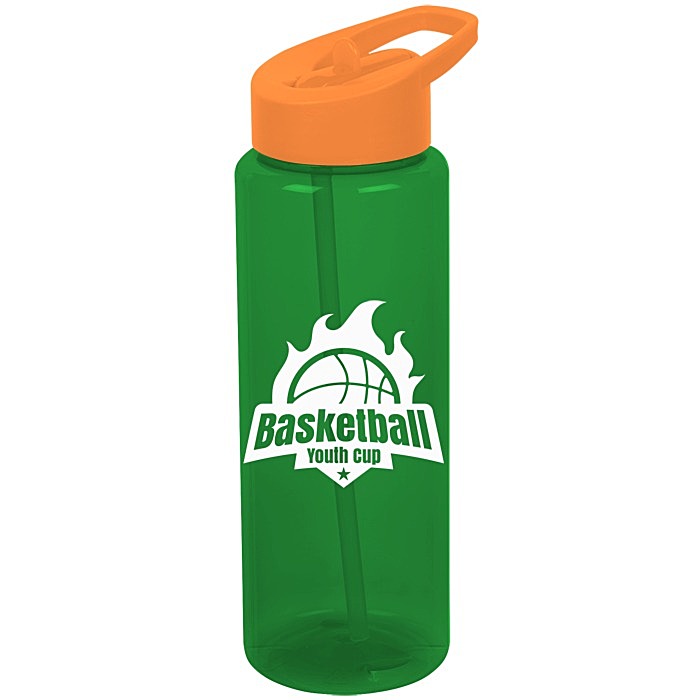 Custom Guzzler Sport Bottle with Flip Straw Lid - 32 oz