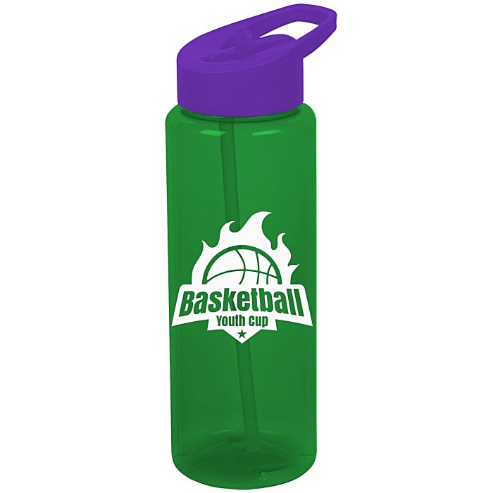 Custom Guzzler Sport Bottle with Flip Straw Lid - 32 oz