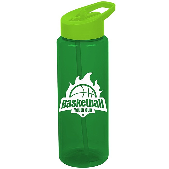 Custom Guzzler Sport Bottle with Flip Straw Lid - 32 oz