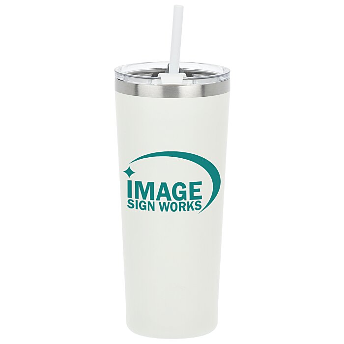 Custom Colma Vacuum Tumbler with Straw - 22 oz