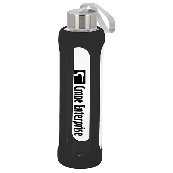 Custom Pure Glass Water Bottle - 17 oz - 24 hr