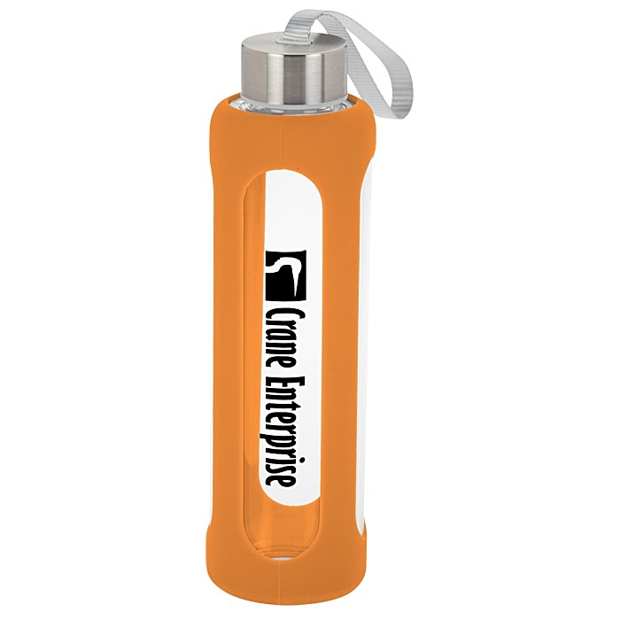 Custom Pure Glass Water Bottle - 17 oz - 24 hr