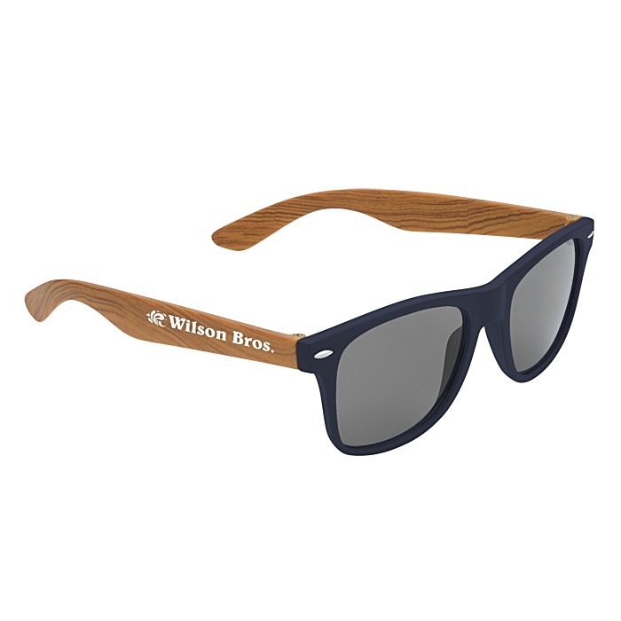 Custom Wood Grain Beach Sunglasses - Sides