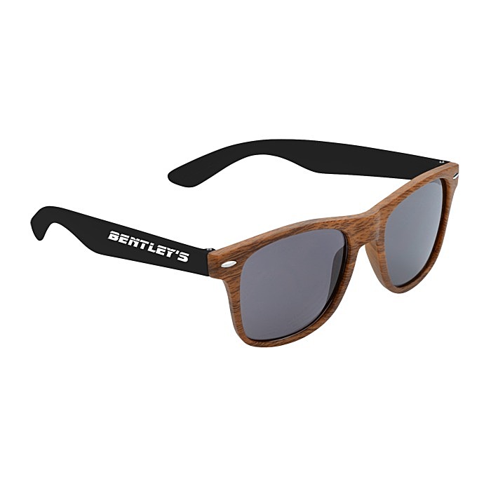 Custom Wood Grain Beach Sunglasses - Front