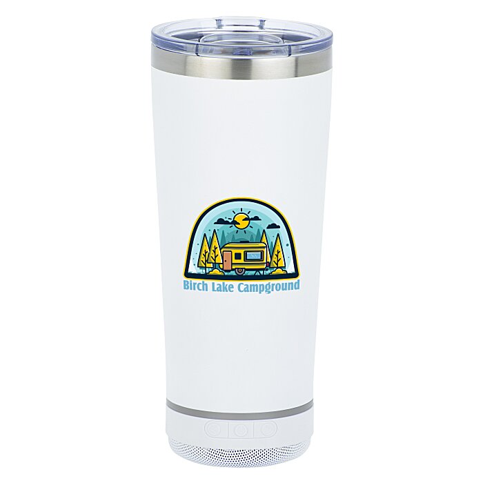 Custom Bluetooth Speaker Vacuum Tumbler - 18 oz