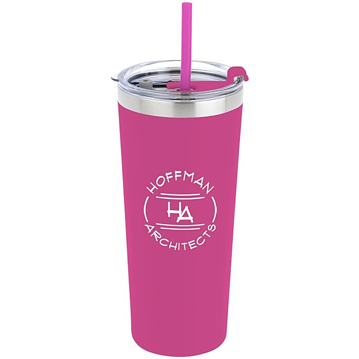 Custom Colma Vacuum Tumbler with Straw - 22 oz - Colours