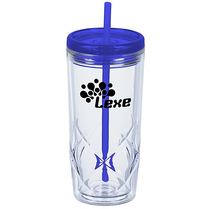 Custom Refresh Simplex Tumbler with Straw - 16 oz - Clear