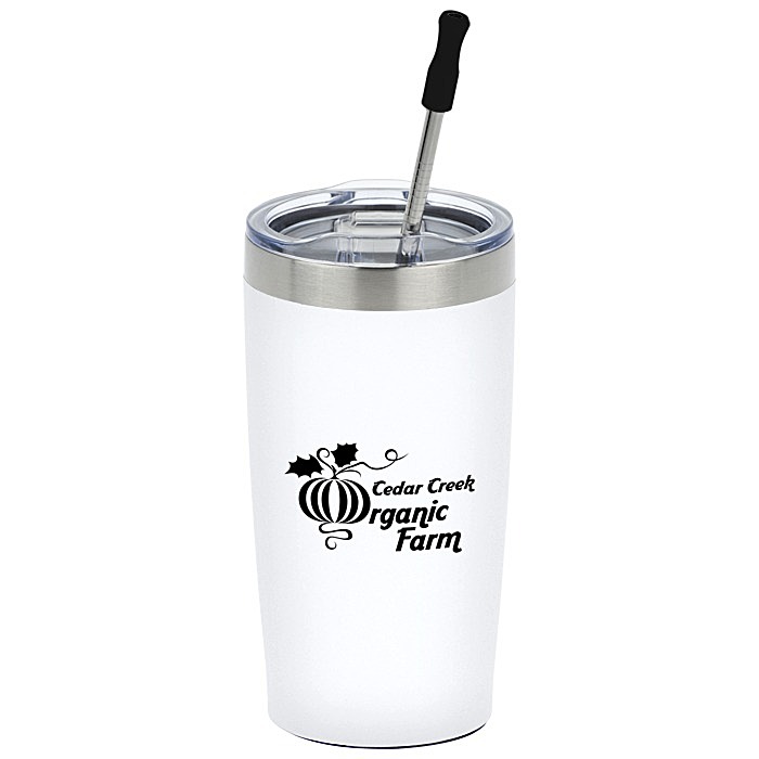 Custom Yowie Vacuum Tumbler with Stainless Straw Set - 18 oz - Powder Coat