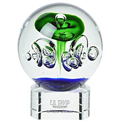 Custom Aquarius Art Glass Award - Clear Base