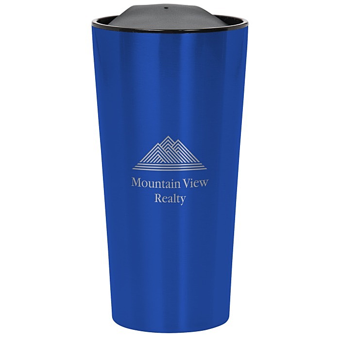 Custom Customized Fashion Metallic Travel Mug - 16 oz - Laser Engraved