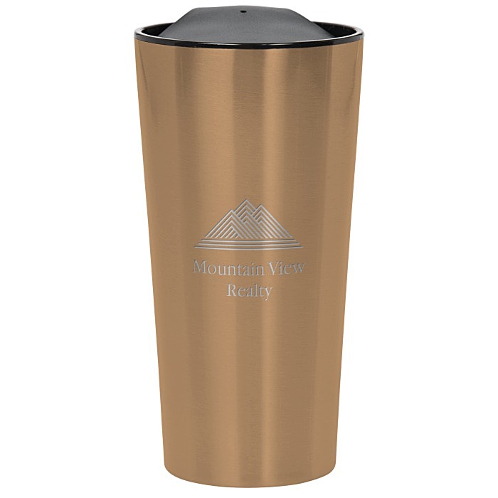 Custom Customized Fashion Metallic Travel Mug - 16 oz - Laser Engraved