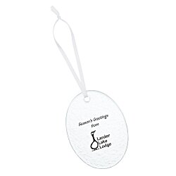 Custom Hammered Glass Ornament - Oval