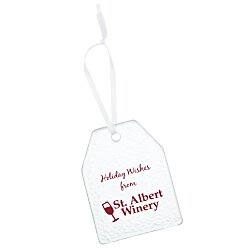Custom Hammered Glass Ornament - Gift Tag