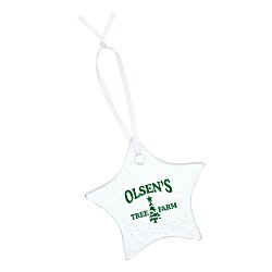 Custom Hammered Glass Ornament - Star