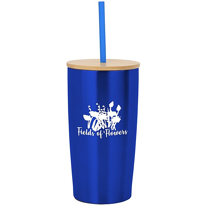Custom Yowie Vacuum Tumbler with Bamboo Lid & Straw - 18 oz
